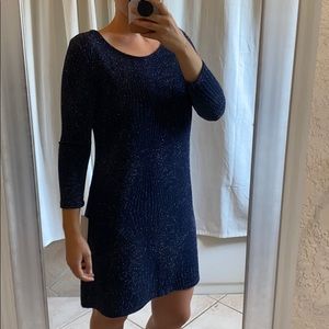 SOLD Glittery Swoop-back cocktail dress